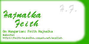 hajnalka feith business card